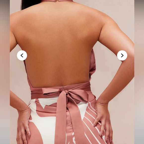 Fashion Nova Pink and White Backless Dress - Picture 2 of 6